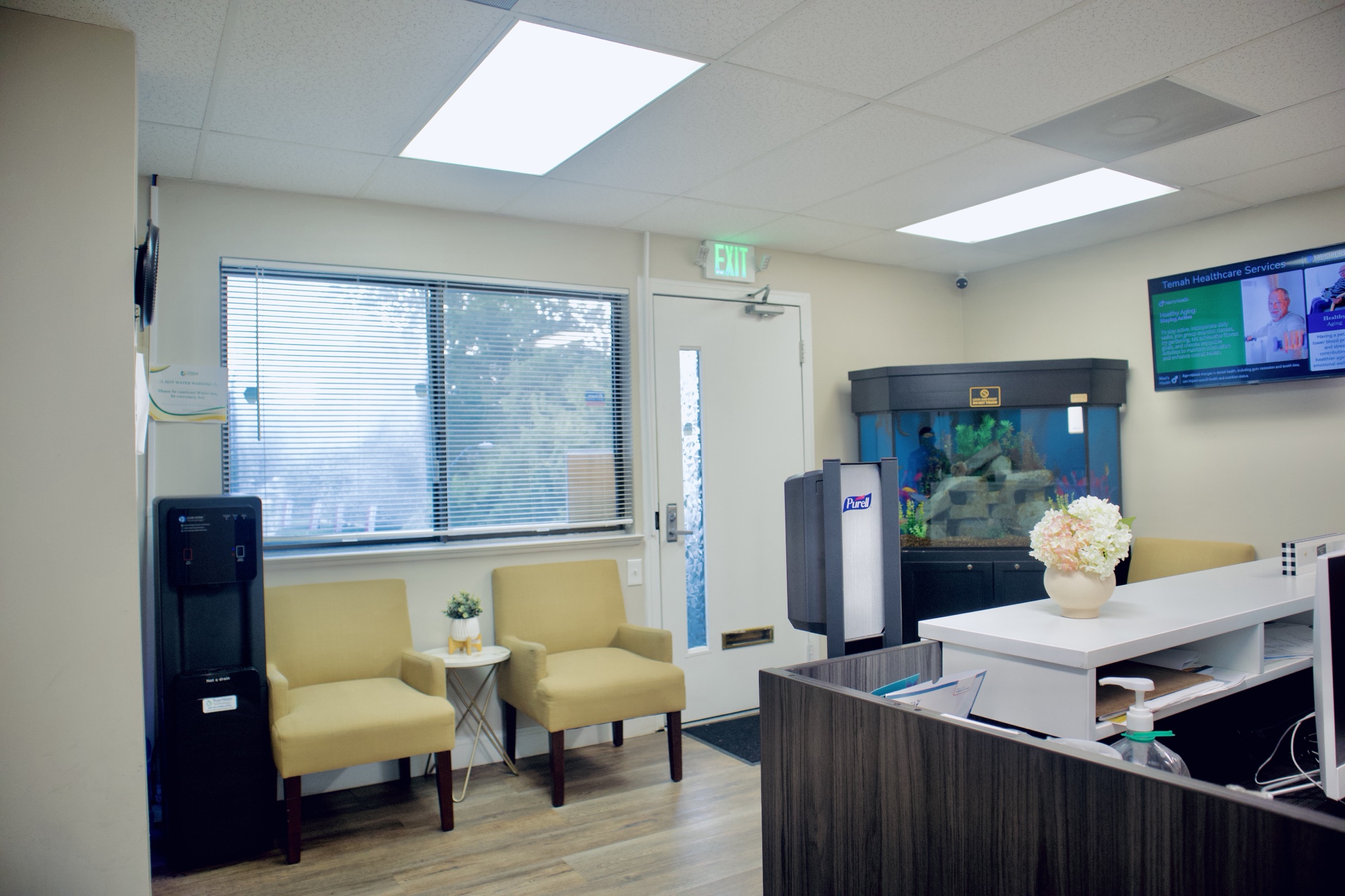 The front desk at the Temah practice in Cockeysville