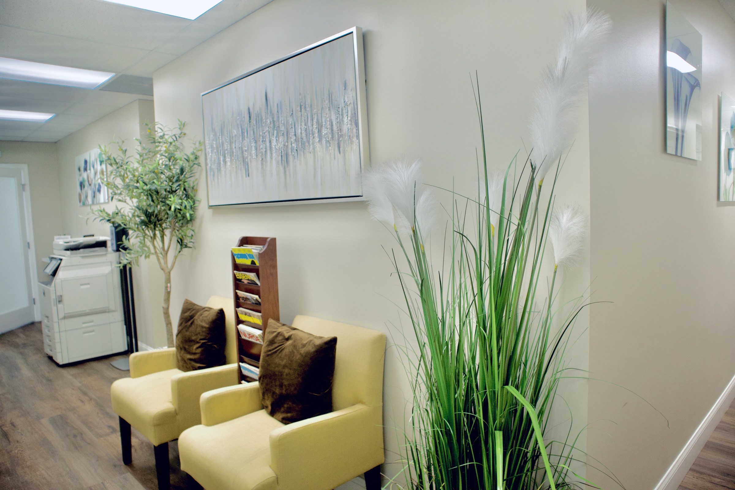 Waiting area at the Temah practice in Cockeysville